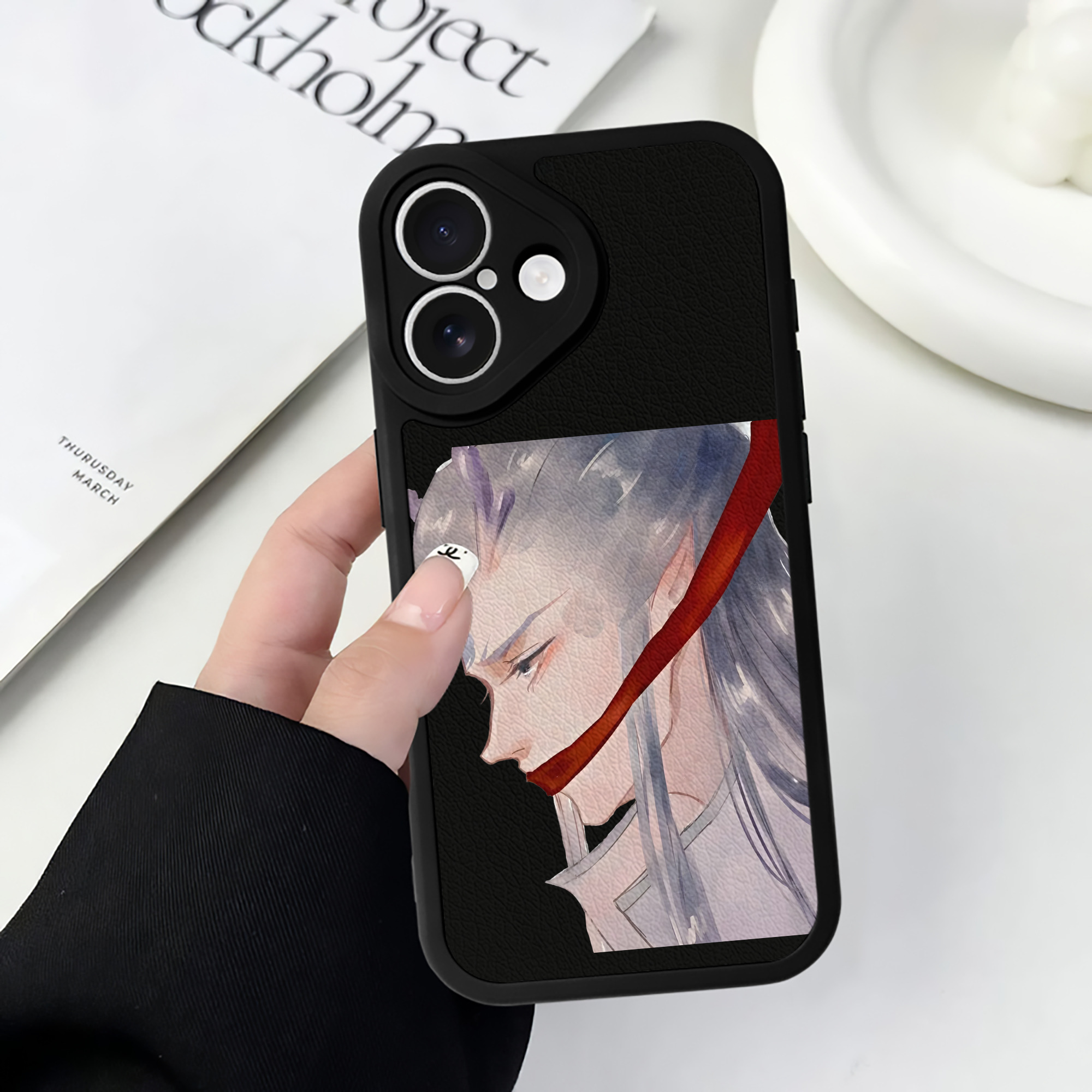 （画像用） Ne Zha 2 ナタ 魔童の大暴れ 【iPhone 16シリーズ対応】シリコンスマホケース（レザー調） 材質：シリコン
